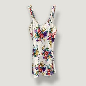 Adonna Vintage Sleepwear Floral Slip Dress Lingerie Women's Medium Cottagecore